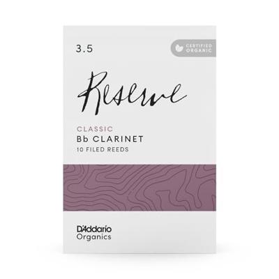 D&apos;Addario Woodwinds ODCT1035 Organic Reserve Classic Bb Klarinetrieten, 3.5, 10-pack