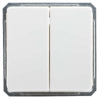 ELSO dubbele wisselschakelaar 211664 16A zuiver wit 1 stuk(s) - thumbnail