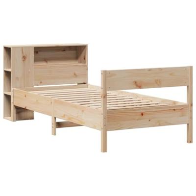 Bed met boekenkast zonder matras massief grenenhout 75x190 cm Bed met boekenkast zonder matras massief grenenhout 75x190 cm