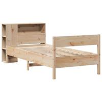 Bed met boekenkast zonder matras massief grenenhout 75x190 cm - thumbnail