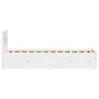 Bedframe zonder matras massief grenenhout wit 75x190 cm - thumbnail