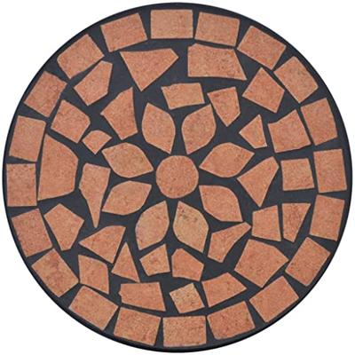 Bijzeltafel mozaek terracottakleurig Bijzeltafel mozaek terracottakleurig