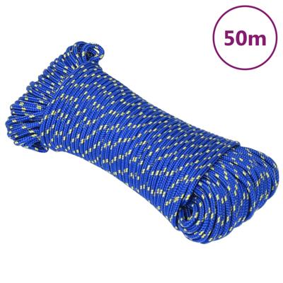 Boottouw 4 mm 50 m polypropyleen blauw