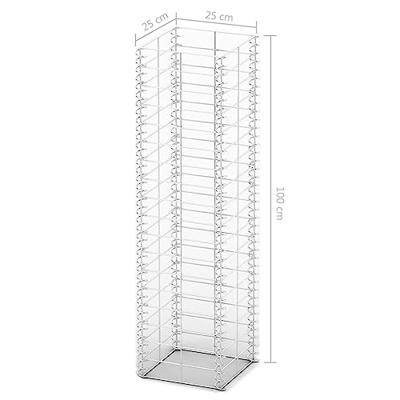 VidaXL 3-delige schanskorfset 25x25x100 cm gegalvaniseerd draad