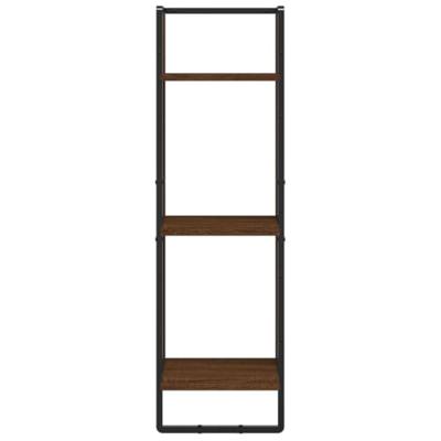 Wandrek 3-laags 30x25x100 cm bewerkt hout bruin eikenkleur