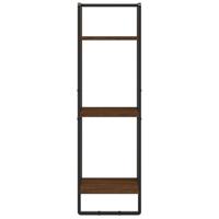Wandrek 3-laags 30x25x100 cm bewerkt hout bruin eikenkleur - thumbnail