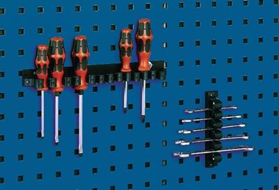 Bott Klemhouder | breedte 150 mm | aantal opnamen 5 | passend voor geperforeerde platen | 3 stuks in zak - 13008008 13008008