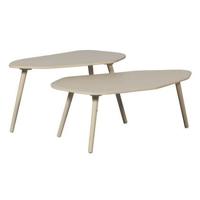 WOOOD Organische Salontafel 'Davina' Set van 2 stuks, MDF, kleur Dust - thumbnail