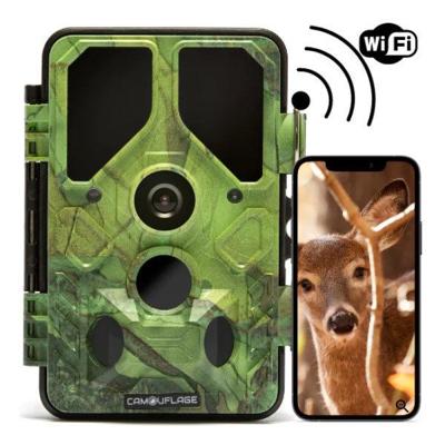 Camouflage EZ45 Wildcamera - Wildcamera Met Nachtzicht - Met WIFI - Tuin Observatie - 24MP