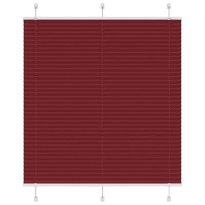 Pliss rolgordijn 120x150cm stofbreedte 119,4cm bordeauxrood