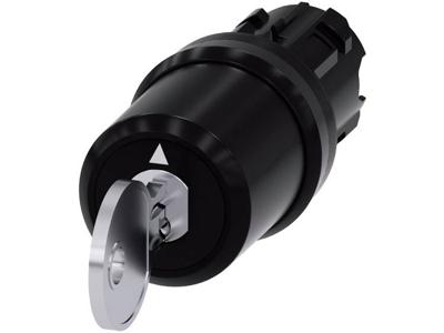 Siemens 3SU10005BL110AA0 3SU1000-5BL11-0AA0 Sleutelschakelaar Kunststof frontring Zwart 2 x 45 ° 1 stuk(s)