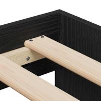 Opbergbedframe met opslag Zwart eiken 100 x 200 cm Bewerkt hout - thumbnail