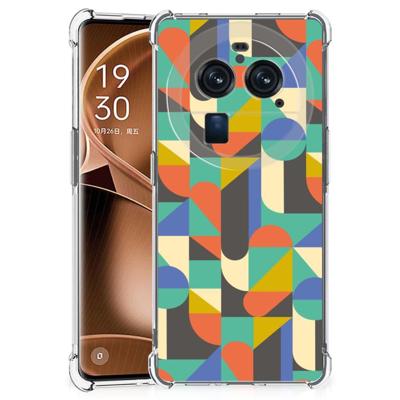 OPPO Find X6 Pro Doorzichtige Silicone Hoesje Funky Retro OPPO Find X6 Pro Doorzichtige Silicone Hoesje Funky Retro