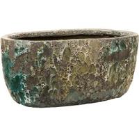 Lava Relic Jade ovale bloempot binnen 38x24x19 cm - thumbnail