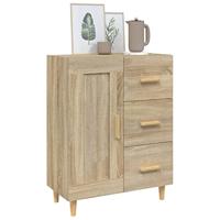 Dressoir 69,5x34x90 cm bewerkt hout sonoma eikenkleurig - thumbnail