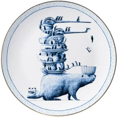 Heinen Delfts Blauw wandbord keramiek redmer hoekstra bever 31cm delfts blauw