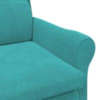 Fauteuil Turquoise 76 x 94 x 102 cm Fluweel - thumbnail