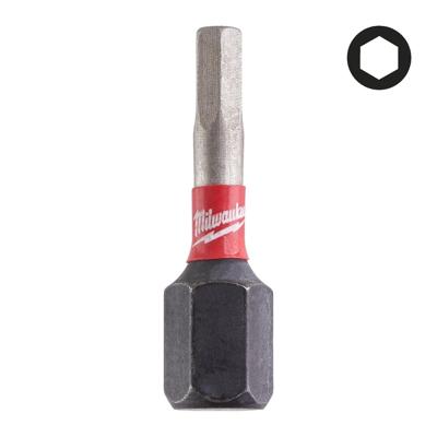 Milwaukee SHOCKWAVE™ IMPACT DUTY schroefbits Hex 3 mm x 25 mm VE=2 - 4932430894