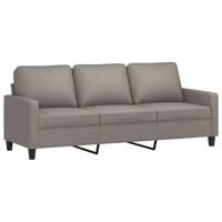 3-delige Loungeset met kussens stof taupe - thumbnail