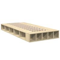 Bedframe bewerkt hout sonoma eikenkleurig 75x190 cm - thumbnail