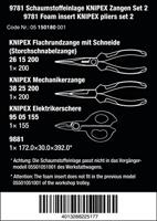 Wera 9781 Schuimrubberen inzetstuk met KNIPEX tangen Set 2, 3-delig tangenset - thumbnail