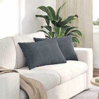 VidaXL Sofa kussens 2 stuks donkergrijs 60 x 40 cm cordstof - thumbnail