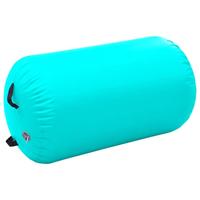 VidaXL Gymnastiekrol met pomp opblaasbaar 100x60 cm pvc groen - thumbnail