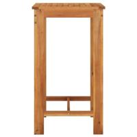 5-delige Tuinbarset massief acaciahout en poly rattan zwart - thumbnail