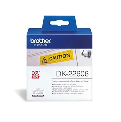 Brother DK-22606 Rol met etiketten 62 mm x 15.24 m Folie Geel 1 stuk(s) Permanent hechtend DK22606 Universele etiketten Brother DK-22606 Rol met etiketten 62 mm x 15.24 m Folie Geel 1 stuk(s) Permanent hechtend DK22606 Universele etiketten