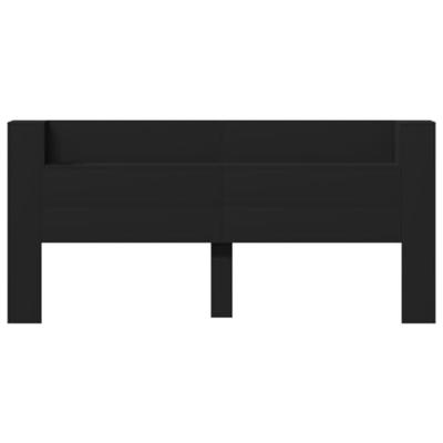 Hoofdbordkast met LED-verlichting 220x16,5x103,5 cm zwart