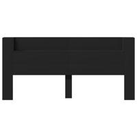 Hoofdbordkast met LED-verlichting 220x16,5x103,5 cm zwart - thumbnail