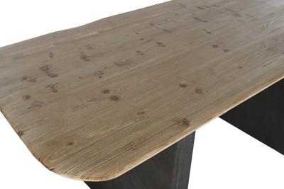 Eettafel Home ESPRIT Natuurlijk Donkerbruin Spar 200 x 90 x 75 cm