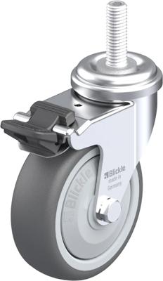 Blickle LRA-PATH 75KF-FI-GS10 Zwenkwiel met rem Wieldiameter: 75 mm Draagvermogen (max.): 75 kg 1 stuk(s)