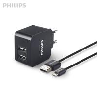Philips Ultrasnelle wandoplader met 2 USB-poorten en 1 micro USB-kabel - thumbnail