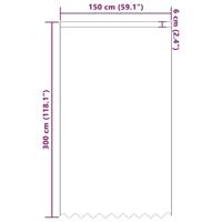VidaXL Kantgordijn met gordijnen bloemen wit 300 x 150 cm polyester - thumbnail