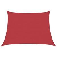 Zonnezeil 160 g/m 4/5x3 m HDPE rood - thumbnail