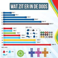 Clics Spaghetteez fusilli reuzenrad flexibele bouwstaafjes, 46dlg. - thumbnail