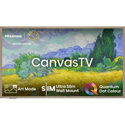 Hisense 55S7NQ 139 cm (55 inch) canvas TV, 4K QLED, Wide Color Gamut, Dolby Vision IQ, 144 Hz, DVB-T2/T/C/S2/S Tuner, Wifi, HDMI 2.1, HLG, HDR10/HDR10+ Adaptive, VIDAA, Alexa Built-in, filmmakermodus