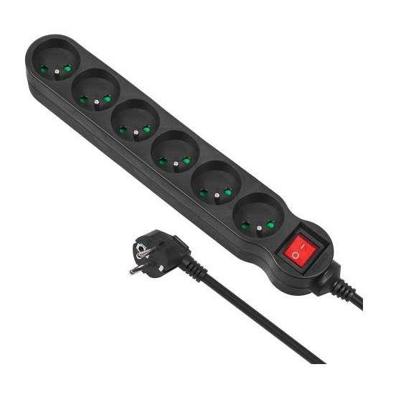 Maclean MCE225 power uitbreiding 1,5 m 6 AC-uitgang(en) Binnen Zwart