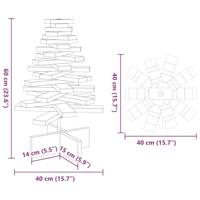 Kerstdecoratie kerstboom 60 cm massief grenenhout - thumbnail