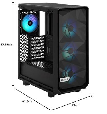 PC Fractal Design Meshify 2 Compact Lite RGB Black TG Light Tint ATX