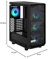 PC Fractal Design Meshify 2 Compact Lite RGB Black TG Light Tint ATX - thumbnail