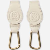 Cloby Kinderwagenhaken - Leren Haken Beige (2 stuks) - Sterke Klittenbandsluiting - thumbnail