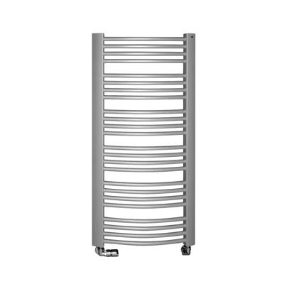 Handdoekradiator Sapho Egeon Gebogen 59.5x81.8 cm Zilver Sapho