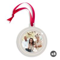 Aluminium kersthanger bedrukken - Kerstbal - 8 stuks - thumbnail