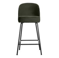 WOOOD Barstoel 'Vogue' Velvet, kleur Donkergroen (zithoogte 64cm) - thumbnail
