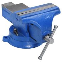 VidaXL Bankschroef 100 mm gietijzer blauw - thumbnail