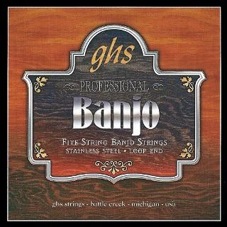 GHS PF180 Stainless Steel 5-string Medium snarenset banjo GHS PF180 Stainless Steel 5-string Medium snarenset banjo