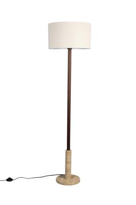 Dutchbone Vloerlamp 'Jackson' Travertin en hout, 157cm hoog