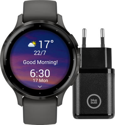 Garmin Venu 3S Zwart/Grijs + BlueBuilt Oplader